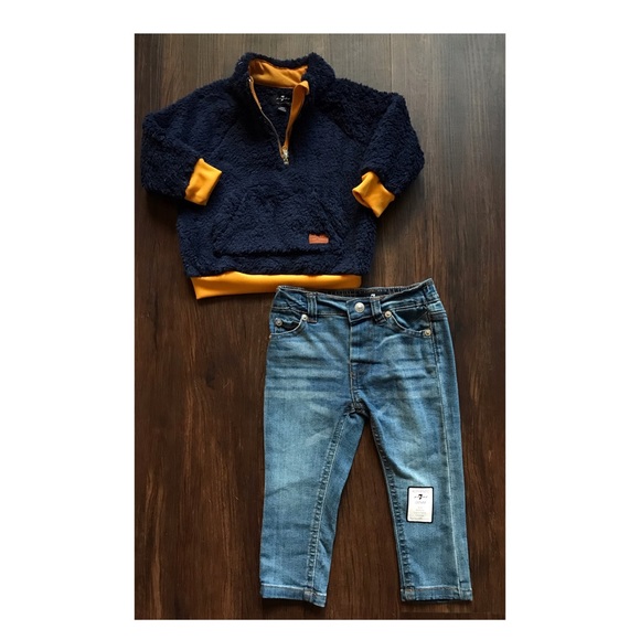 7 FOR ALL MANKIND BABY MATCHING SET SIZE 12 MONTHS - Picture 2 of 3